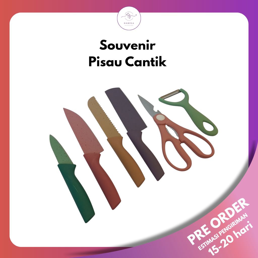 BEST SELLER SATU SET PISAU, PISAU AESTHETIC, PISAU DAPUR, SOUVENIR SATU SET PISAU