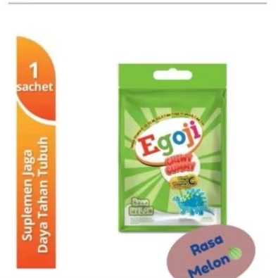 egoji chewy gummy 125 gram rasa melon