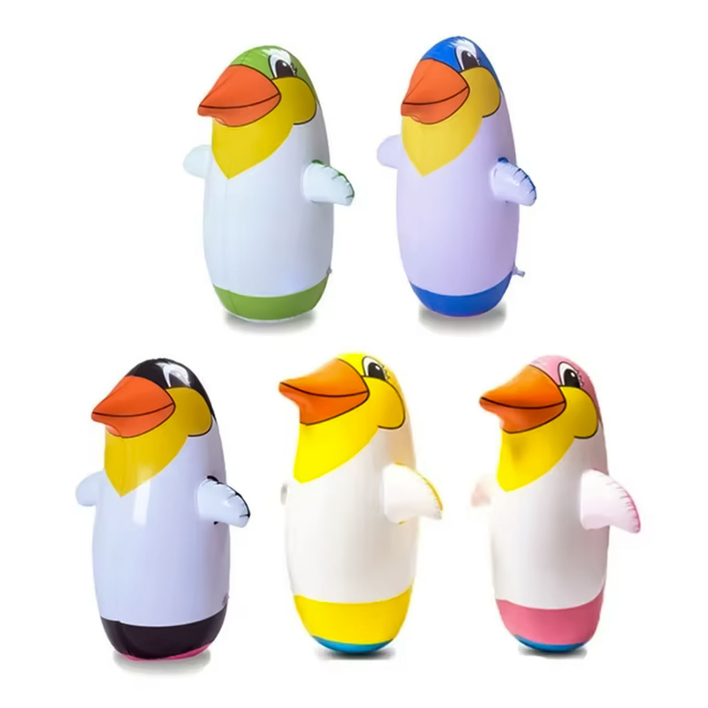 Mainan Balon Tinju Penguin Motif Karakter Tinju Tinjuan Samsak Anak Boneka Angin Berdiri Pinguin