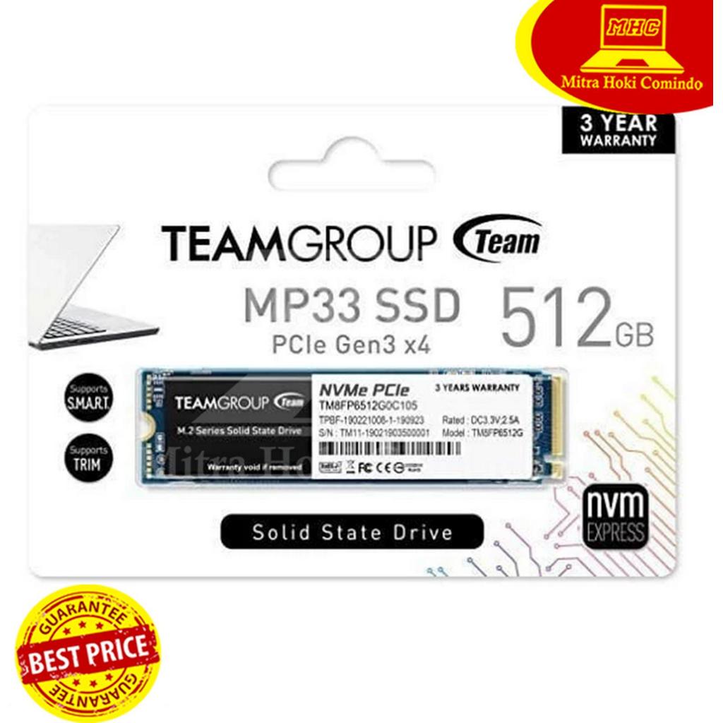 SSD TEAM 512GB SSD NVME TEAM MP33 512GB M.2 NVMe