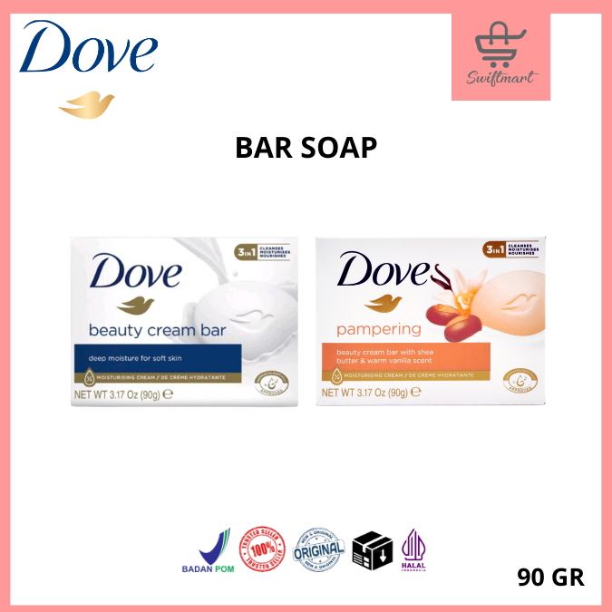 DOVE BEAUTY CREAM BAR PERAWATAN TUBUH 90GR SABUN BATANG DOVE