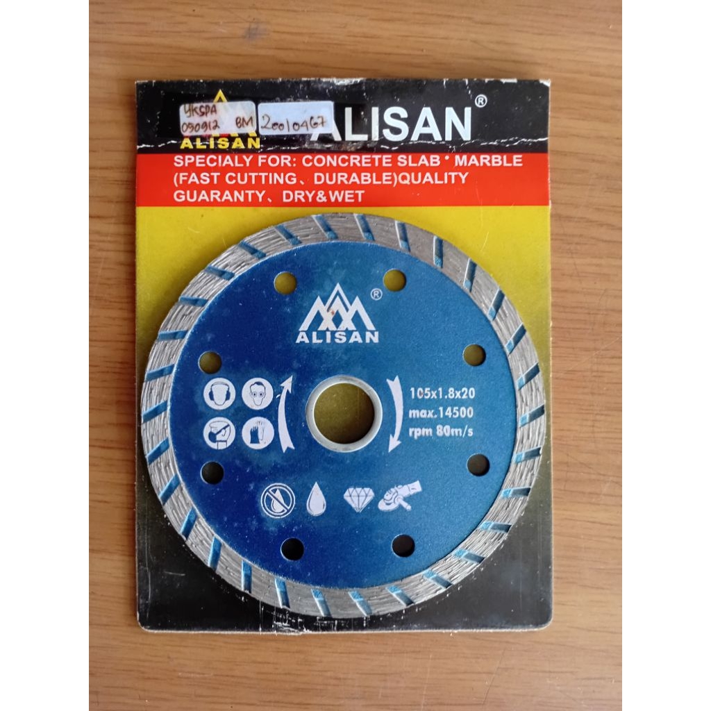 DIAMOND WHEEL 4" DRY&WET ALISAN