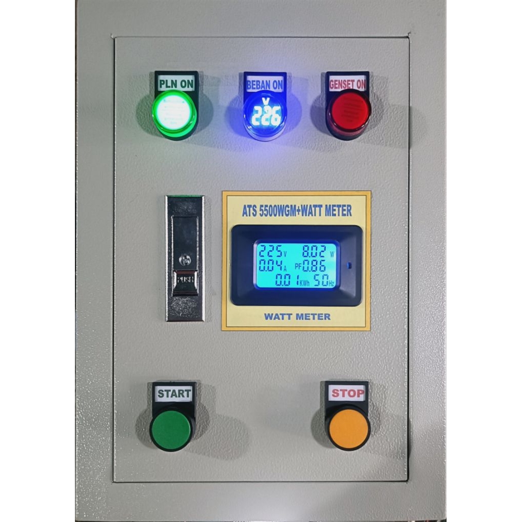 Panel Ats Genset 5500WGM+Watt meter