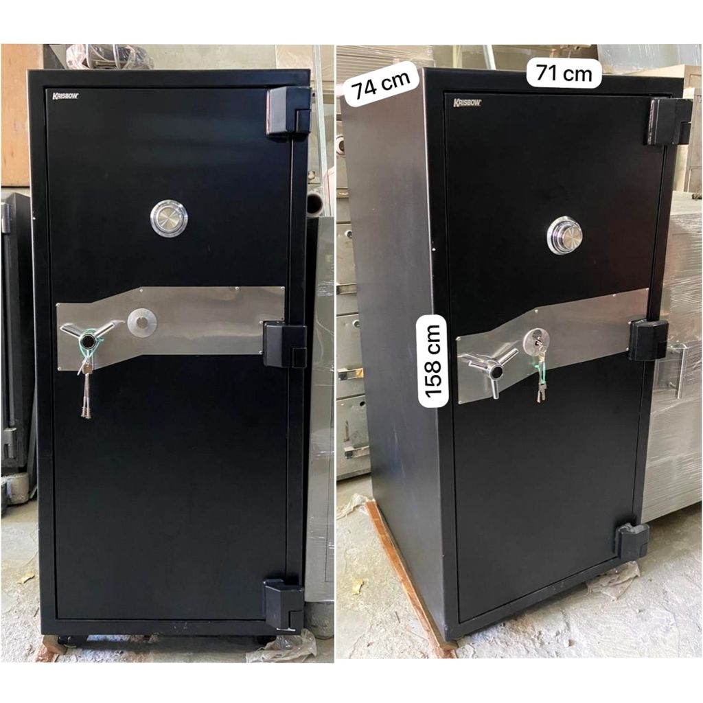 Brankas Besar A5 merk Krisbow Tinggi 158cm Brankas Toko Emas Brankas Koperasi Tahan Api Rekondisi