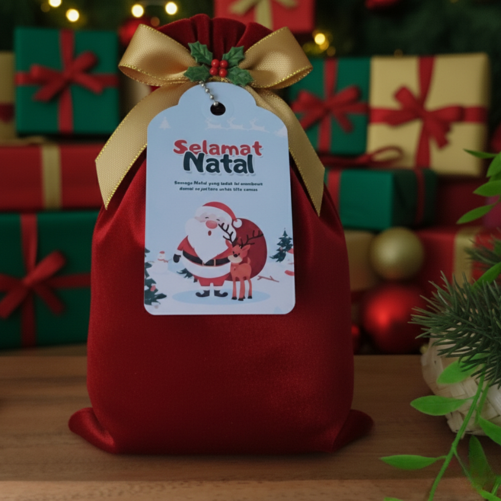 Hang Tag Natal Ready Stok | Tag Ucapan Merry Christmas Motif Lucu & Elegan