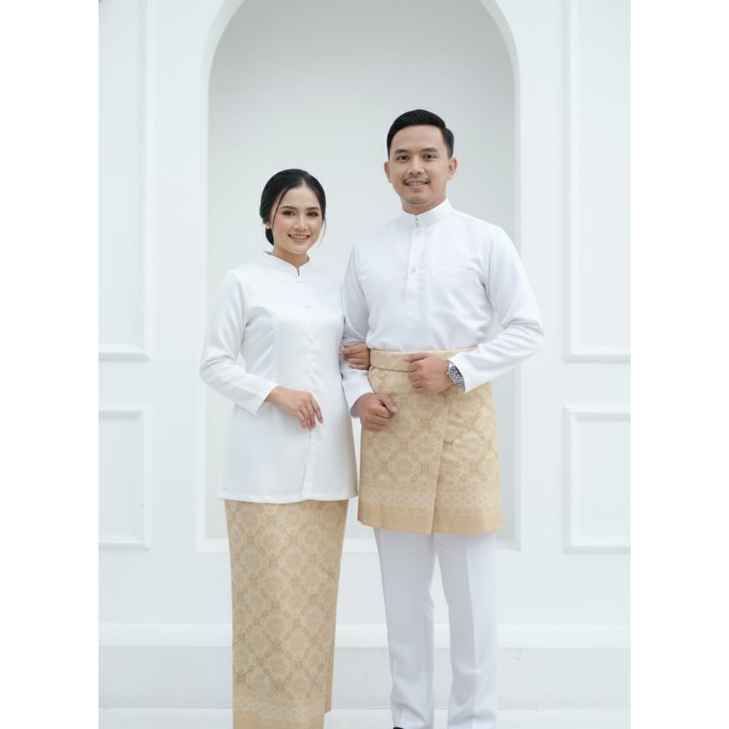 HOT PRODUCT One Set Baju couple Kurung Melayu Pria Teluk Belanga Premium Baju Adat Malaysia Riau