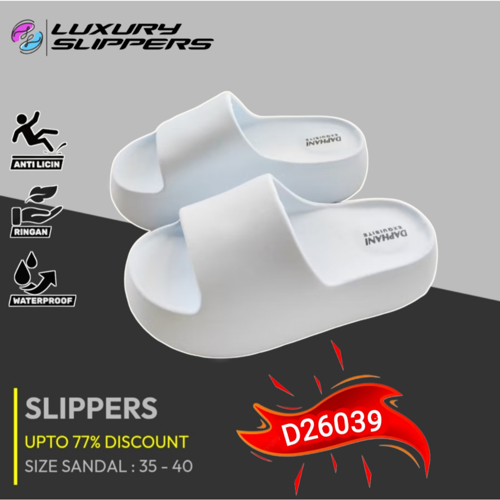 Sandal Selop Wanita Wedges Karet Empuk Terbaru