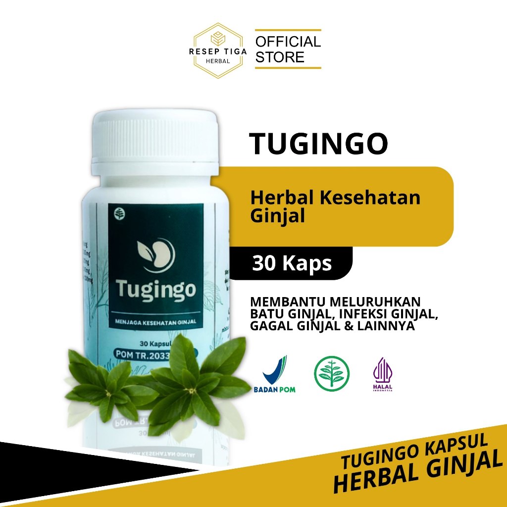 TUGINGO Kapsul Herbal Untuk Batu Ginjal, Gagal Ginjal, & Ginjal Kronis