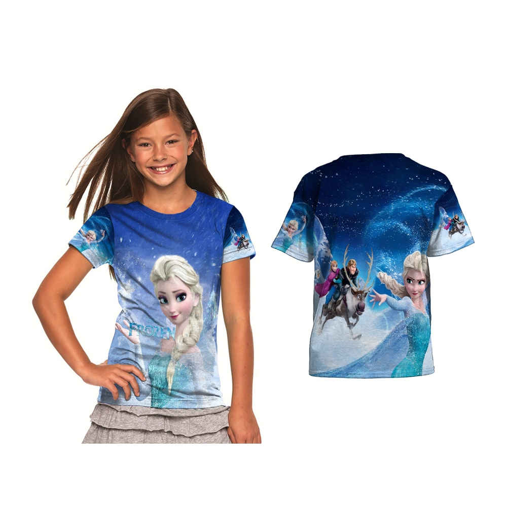 Baju Frozen Anak / Baju Elsa / Pakaian Anak Perempuan Frozen  / Kaos Baju Elsa Frozen 2 Bisa Pake Na