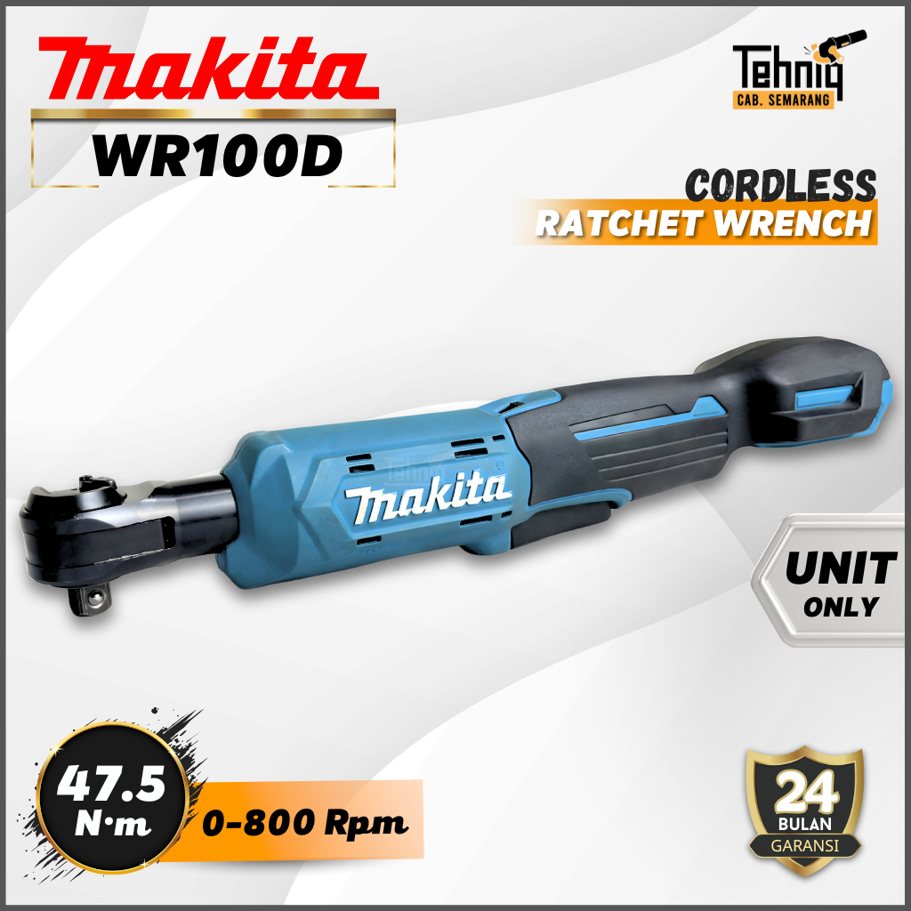 MAKITA WR100D Cordless Ratchet Wrench 12V – Obeng Angin Elektrik Original