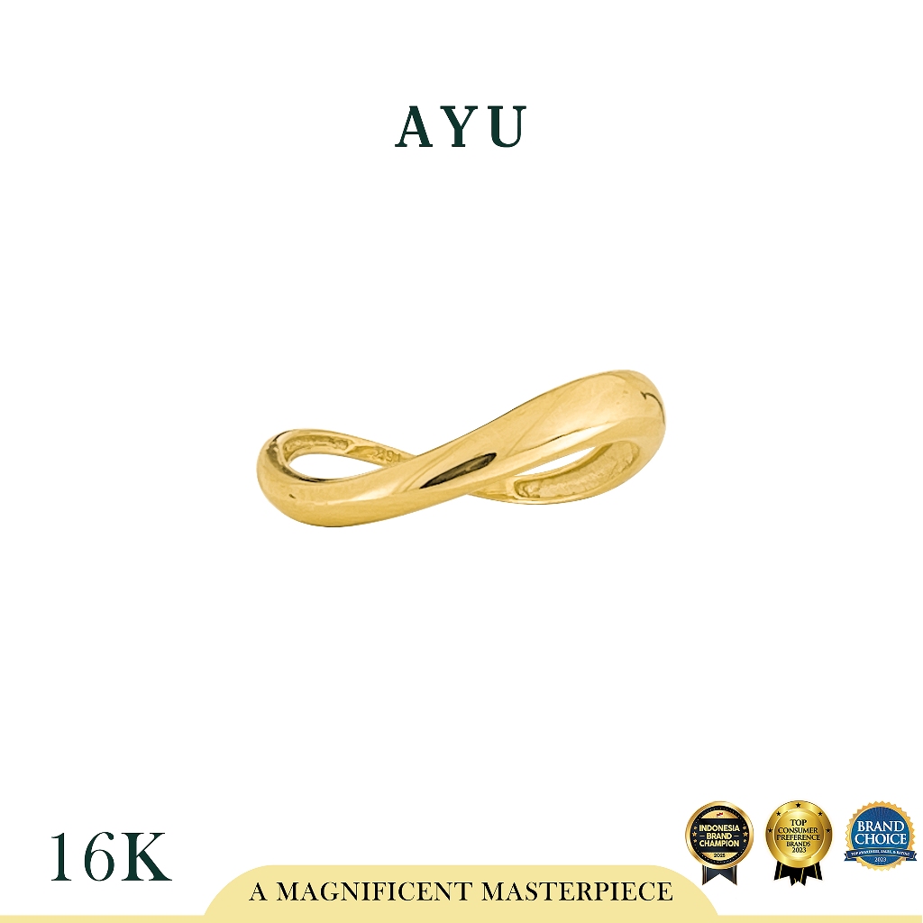 AYU Cincin Emas - Gold Floating Ring 16k Yellow Gold