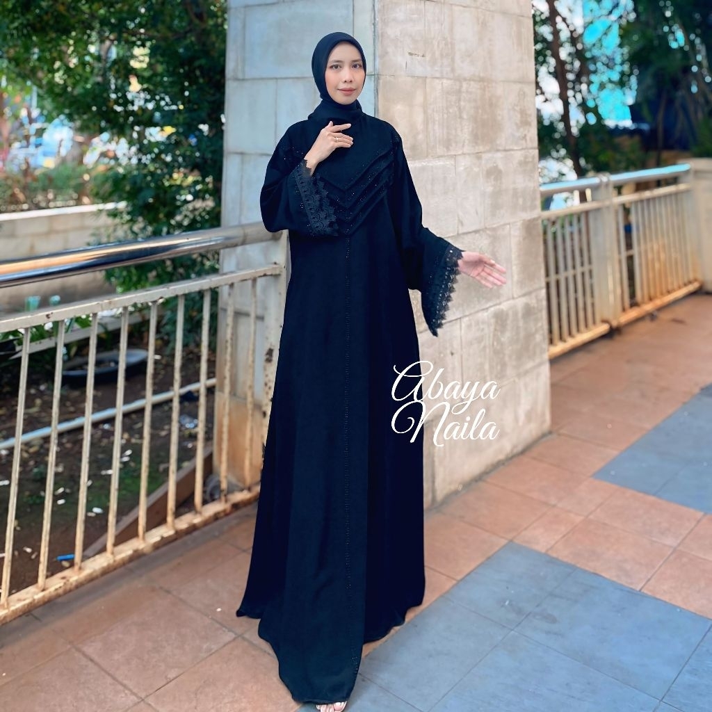 Ophie151 Abaya Naila Renda Swarovski