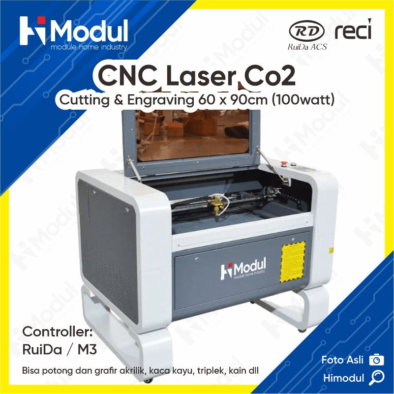 CNC Laser Co2 Cutting & Engraving 90 x 60cm 100w