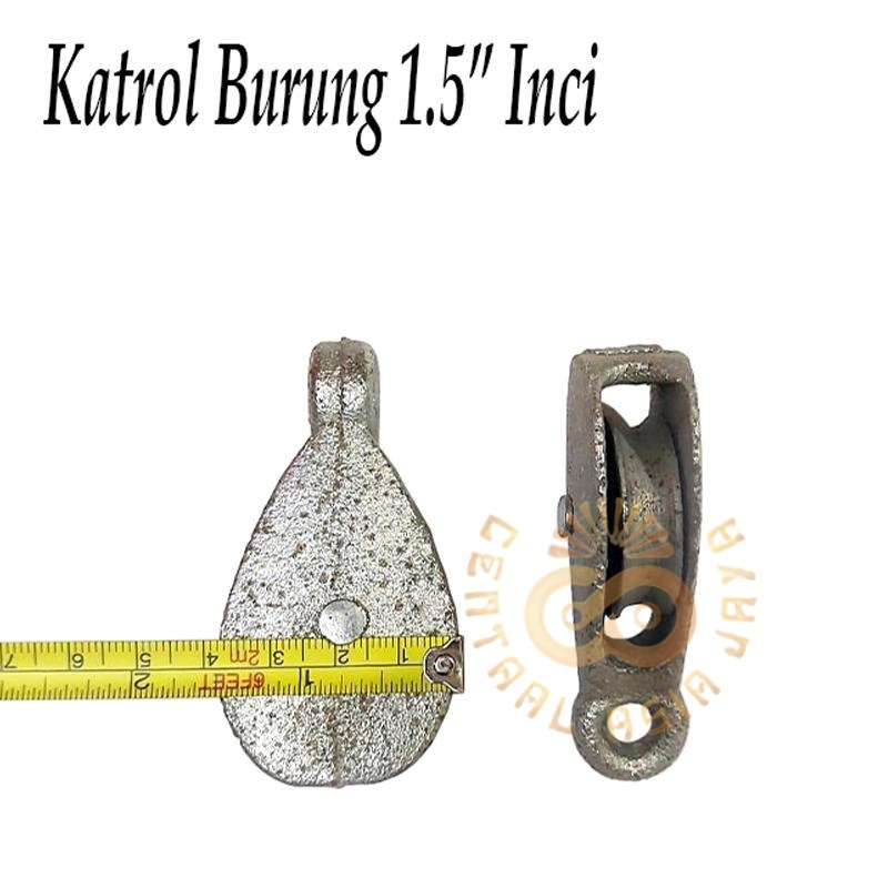 Katrol Mini 1.5" Inci Gantungan Sarang Sangkar Kandang Burung Bendera Besi Kerekan Kecil 1-1/2 Inch 