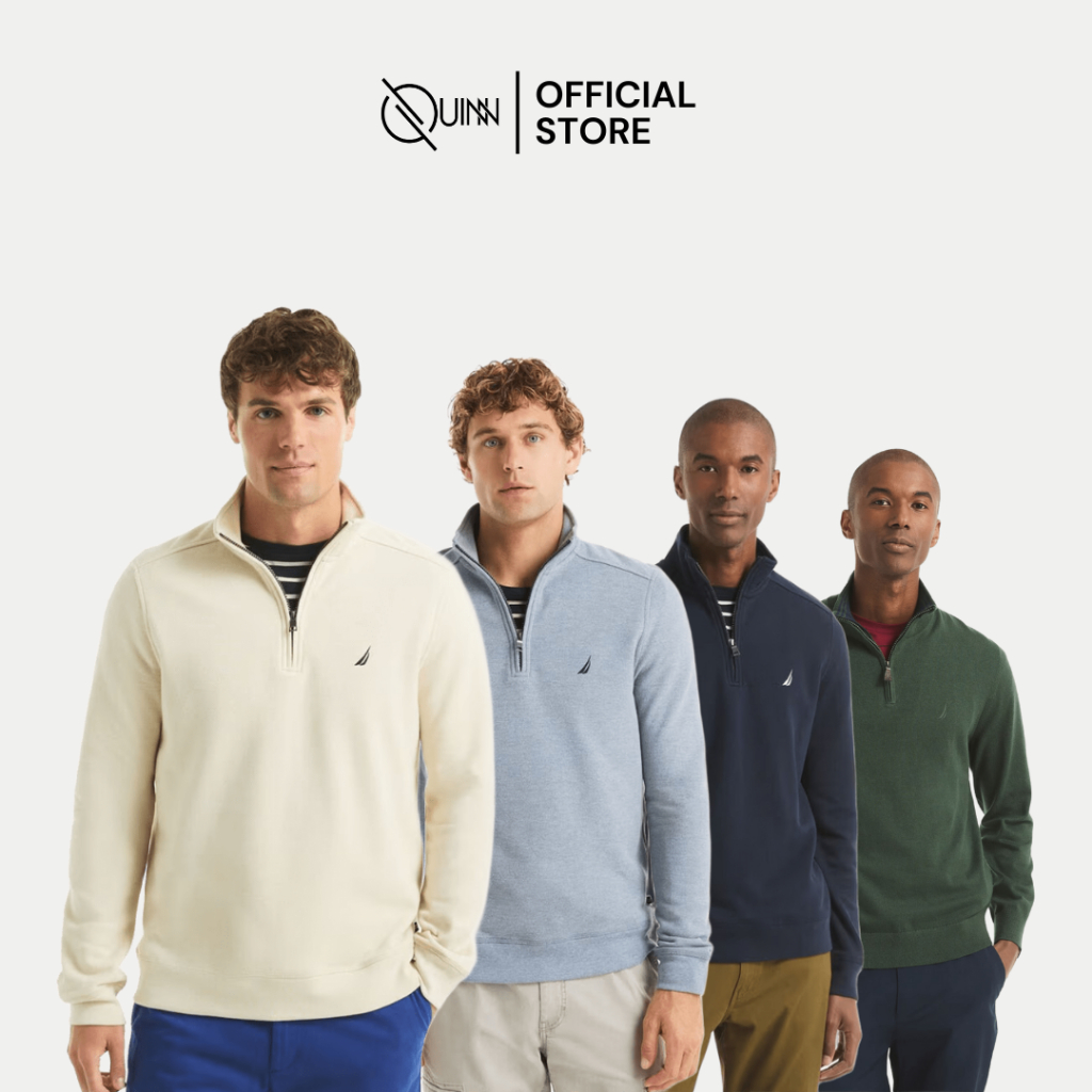 Nautica Half Quarter Zip Zipper Sweater Sweatshirt Unisex