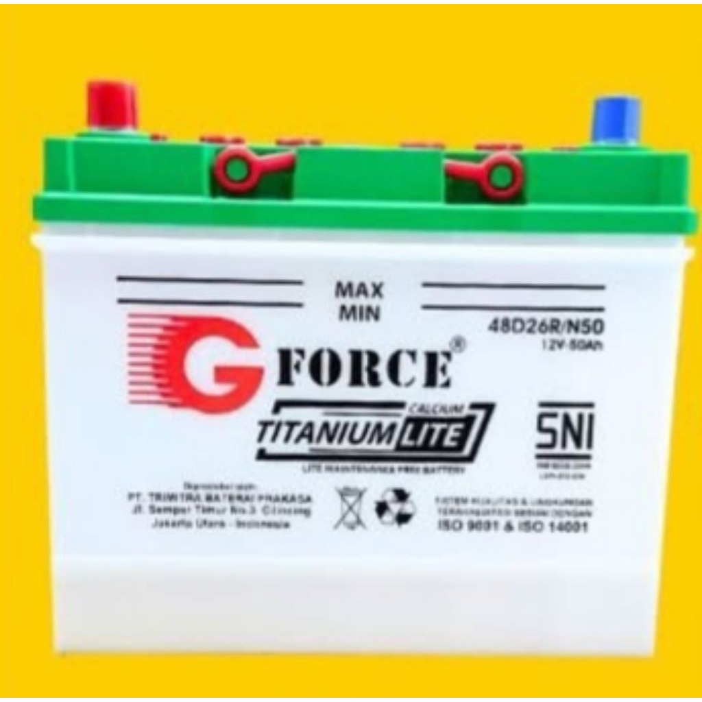 Aki Hybrid G-Force N50 TITANIUM, Langsung Pakedanbolehditambahairnya