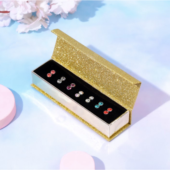 [1SET = 7 PASANG ANTING] 7 days moon earrings - anting kristal swarovski lapis emas her jewellery