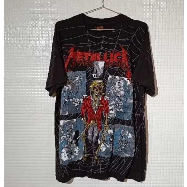 Original Brockum METALLICA 1992 Kaos Musik T Shirt Ringmaster Pushead Damage Inc Vintage Single Stit