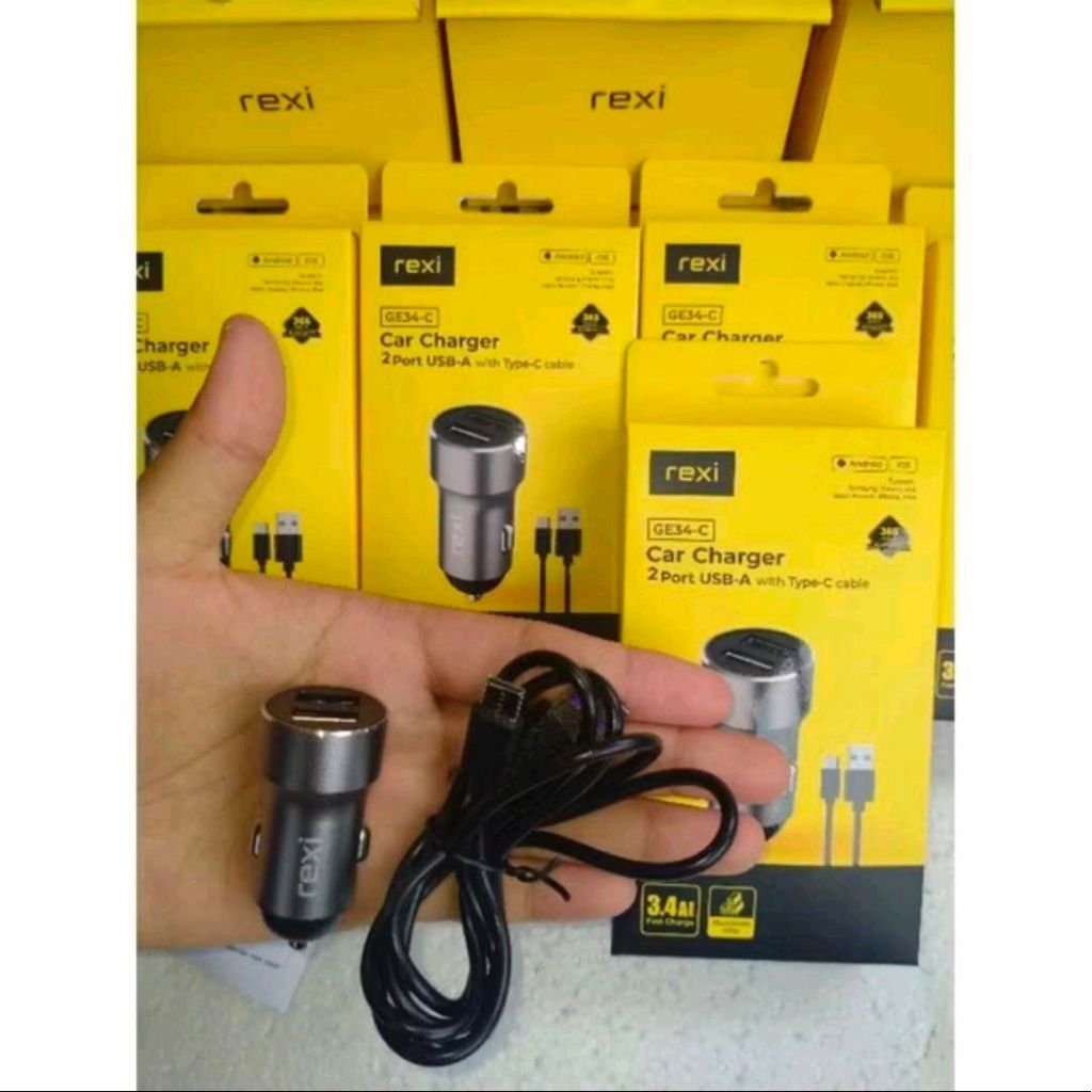 CAR CHARGER REXI GE34-C/GD30-C Fast Charging 3.A