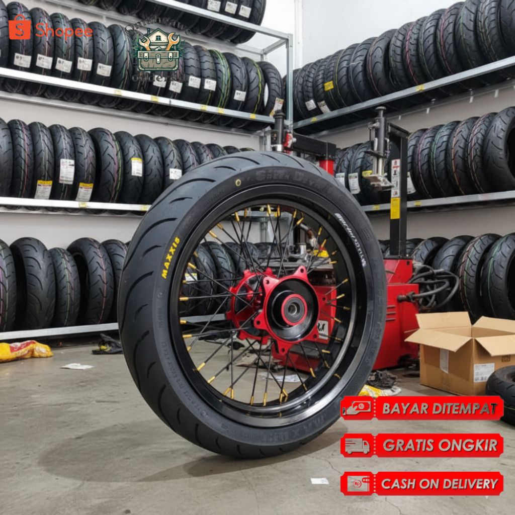 Velg Set Wheelset Supermoto Plus Ban Maxxis CRF KLX Dtracker WR  PNP Tinggal Pasang depan belakang