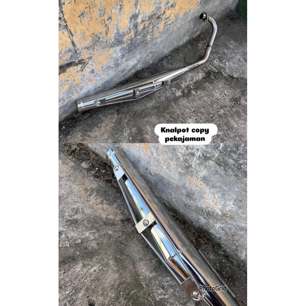 Knalpot cb125j pekajaman dan local leher stenlis pnp cb cb125j