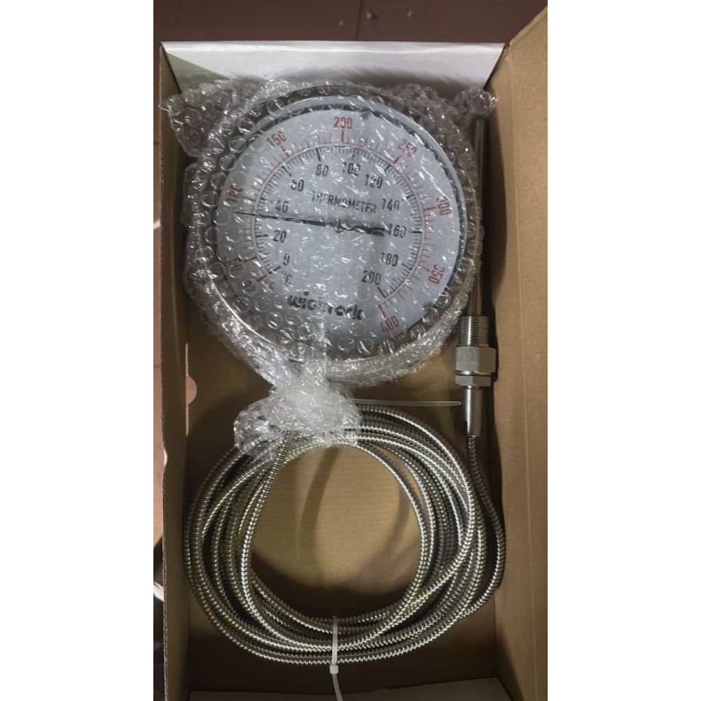 thermometer kapiler wiebrock 6 inch 200 C° kebel 5m