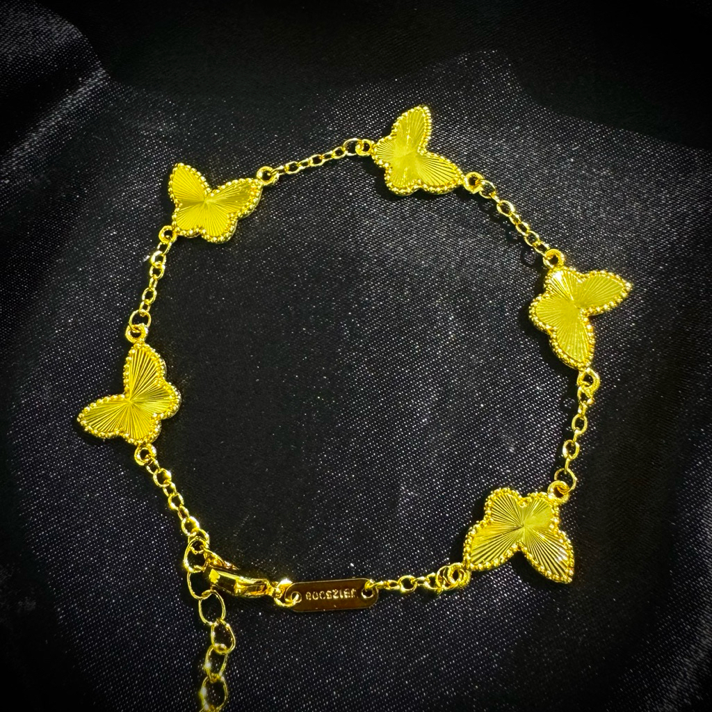 Gelang Pasir Kupu-kupu Emas Vietnam 100% Asli