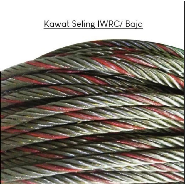 (1 ROLL) Kawat Seling IWRC 6x37 Baja 6MM-12MM Per Roll