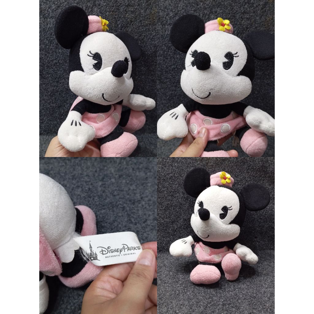 DISNEY – Boneka Minnie Mouse Disney Parks Original – Plush Lucu Pink Dress Preloved Import – Boneka 
