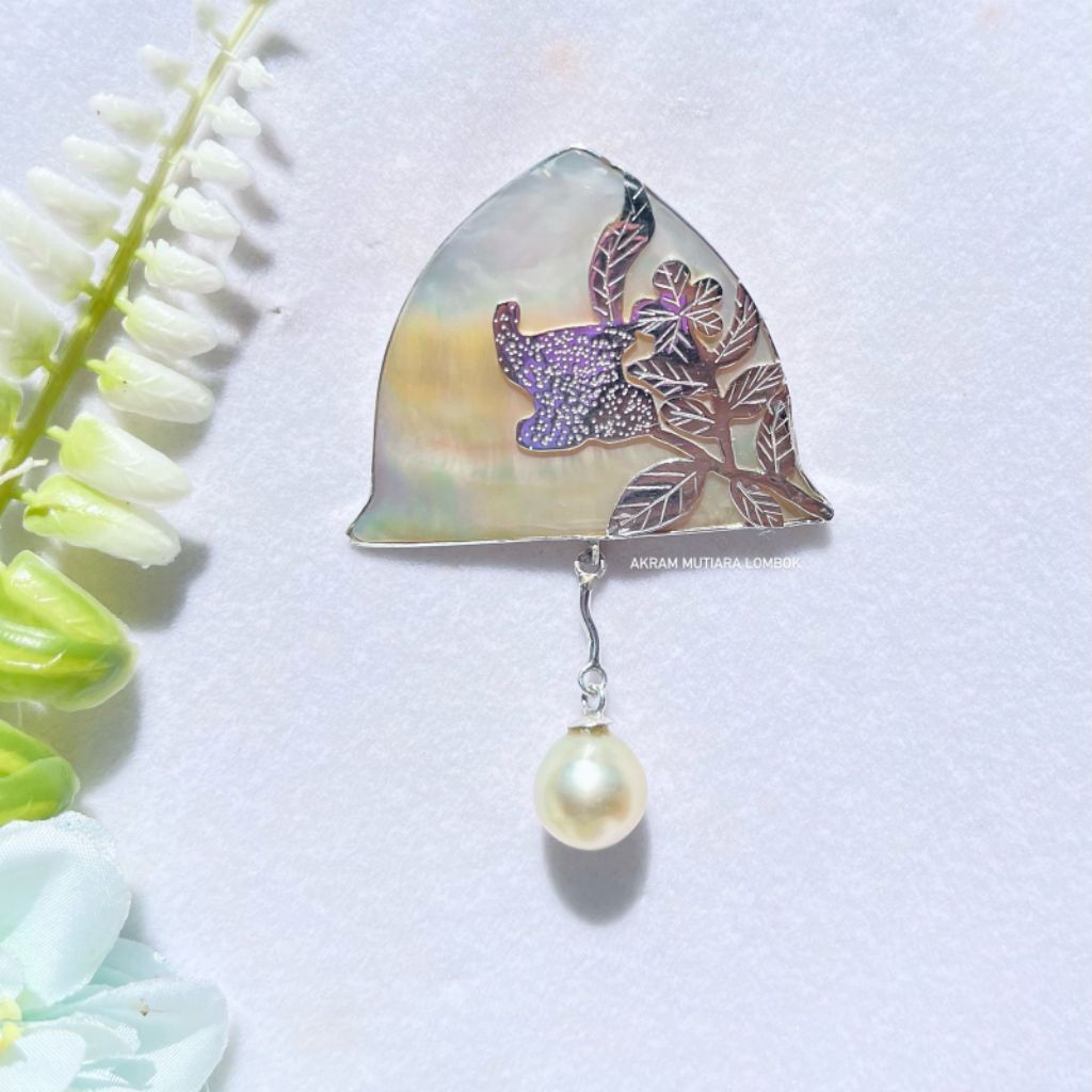 Bros perak kerang lumbung mutiara air laut