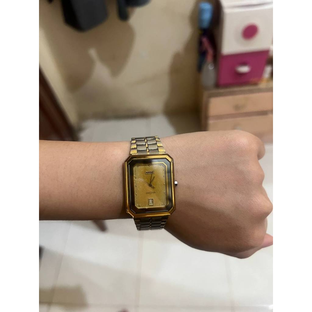 Jam Tangan Vintage Rado Diastar 1970 Rectangle Swiss Made