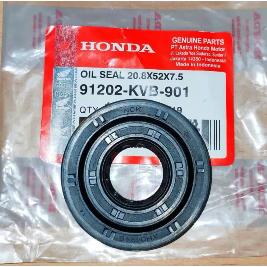 SEAL Kruk As KVB 91202-KVB-901 (10 pcs) SEAL KRUK AS KVB 91202-KVB-901 20,8x52x7,5 Paket bengkel
