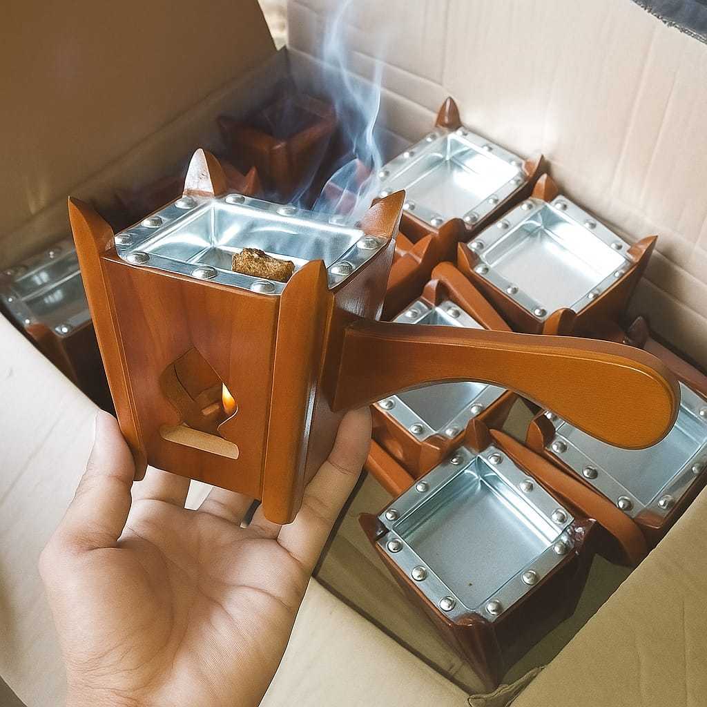 (top quality)Tempat bukhur kayu Tarim mabkhara