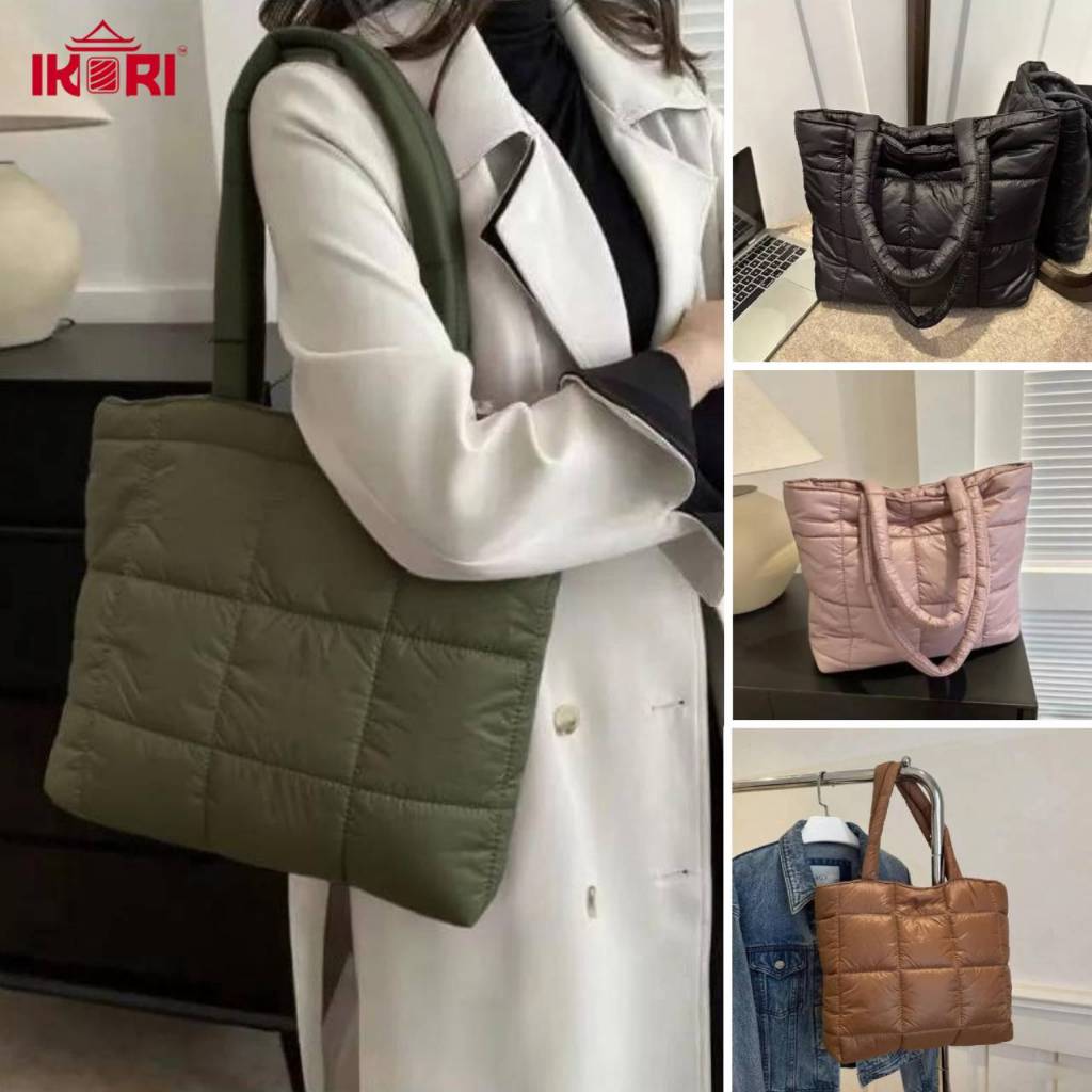 Tote Bag Wanita Puffy Tas Kerja Kuliah Sekolah Laptop 16 Inch