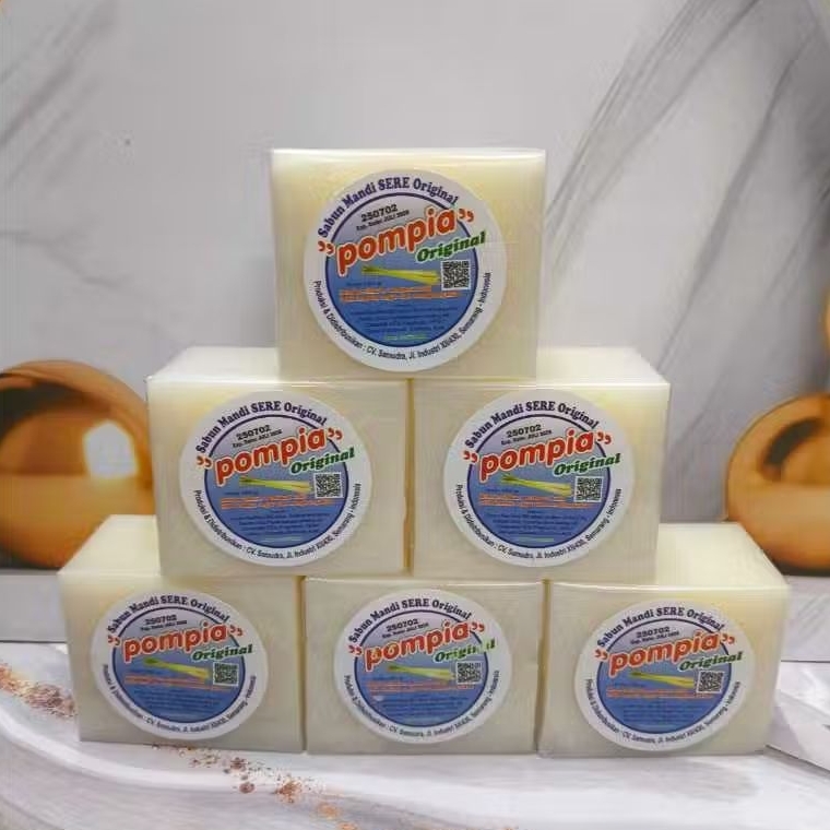 SABUN POMPIA KOTAK ORI BPOM PER 6PCS, SERE POMPIA, SABUN SERE, SABUN MANDI SERE, POMPIA SERE,
