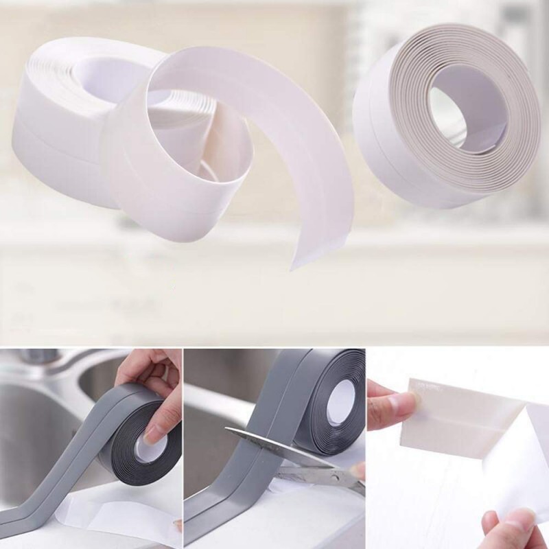 3 2M Tape Perekat Lakban Anti Jamur Cocok Untuk Wastafel Dapur Dan Kamar Mandi Multifungsi