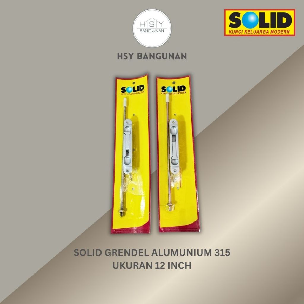SOLID Grendel Tanam Pintu Alumunium 315 Ukuran 12"
