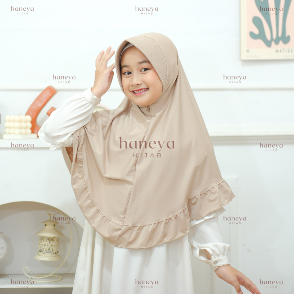 Hijab Bergo Rempel Pad Anak Sekolah SD-SMP Jersey Premium SD Usia 6-12 Tahun | Bergo Instan Anak