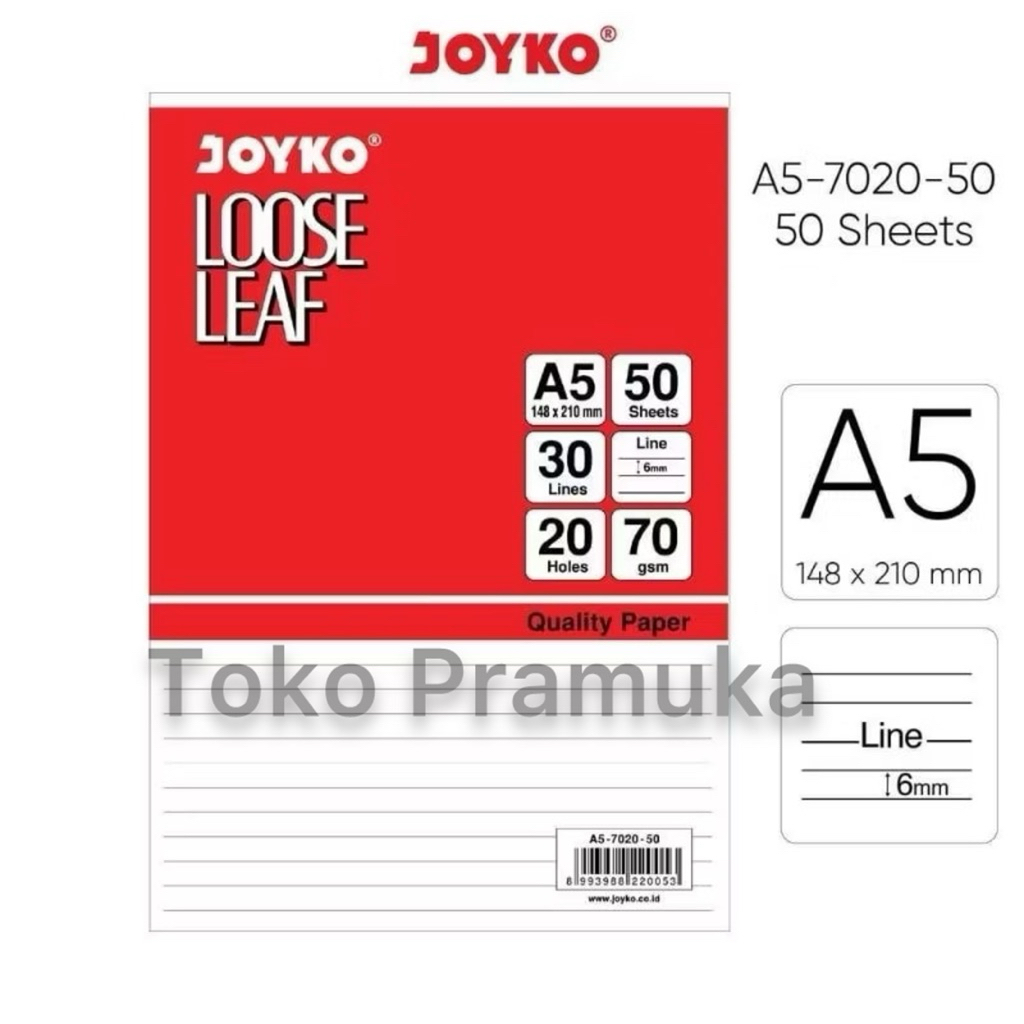LOOSE LEAF Isi Binder JOYKO//Binder polos putih//A5,B5(1pax)