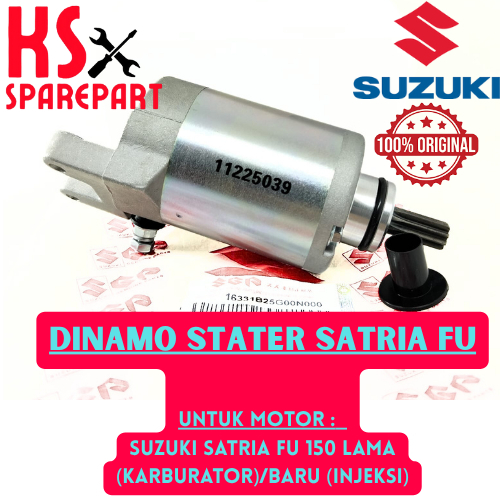 DINAMO STATER SATRIA FU MOTOR satria fu 150 lama (karburator)/baru (injeksi) KUALITAS ASLI 100% ORI.