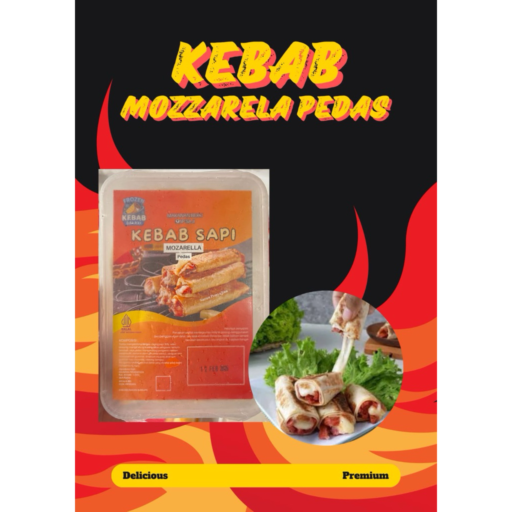 Kebab Mozzarella Premium isi 10/Kebab Mozzarella Frozen