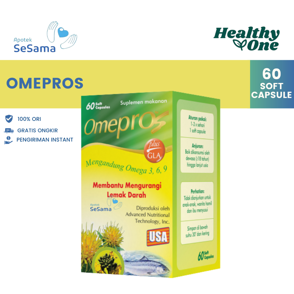 OMEPROS 60 SOFT CAPSUL/ OMEGA 369/ MINYAK IKAN
