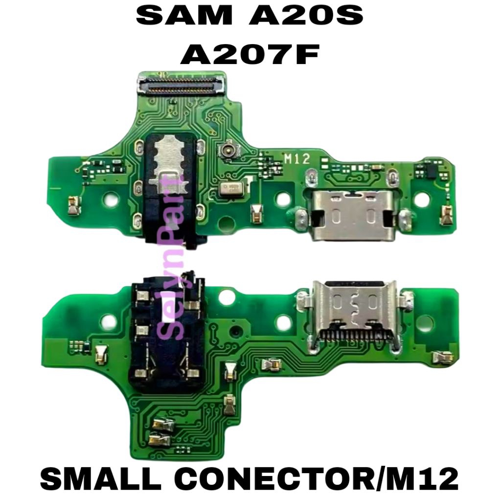 PAPAN CAS / PCB CAS / CONECTOR CAS HP SAMSUNG A20S (A207F) SMALL CONECTOR / M12