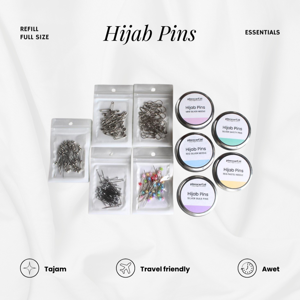 Samira - Premium Hijab Pins | Jarum Pentul dan Peniti Jepang