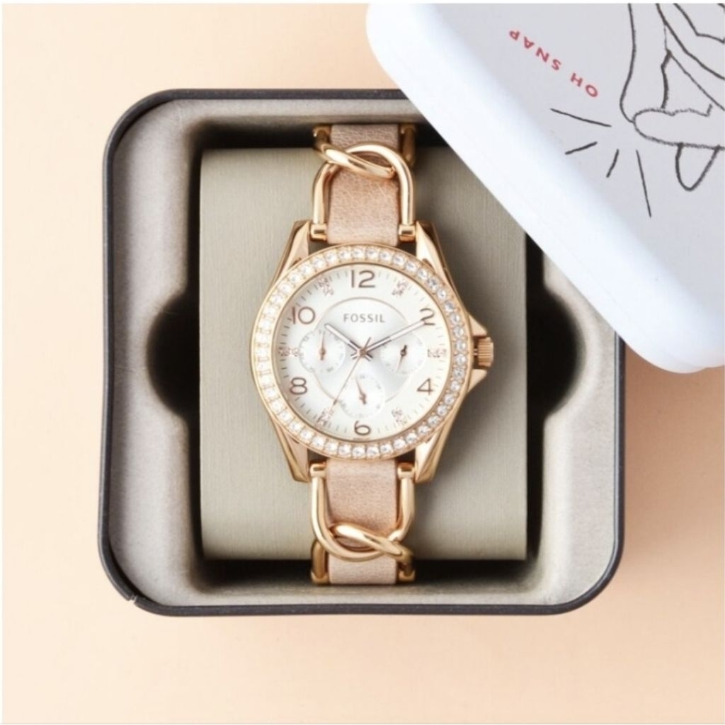 Jam Tangan Wanita ES3466 ES 3466 Kulit