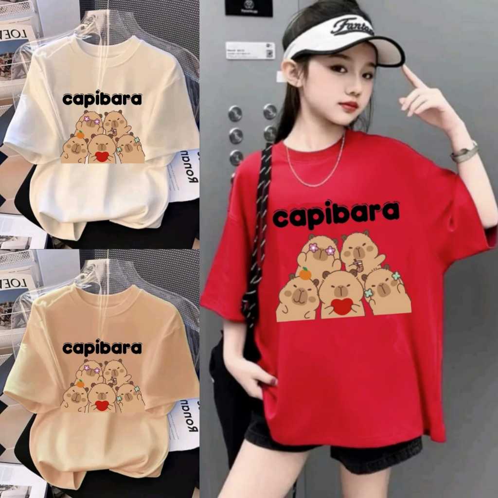 Atasan OVERSIZE CAPIBARA Anak Perempuan/Fashion Kekinian Anak perempuan/Atasan Anak Perempuan Model 