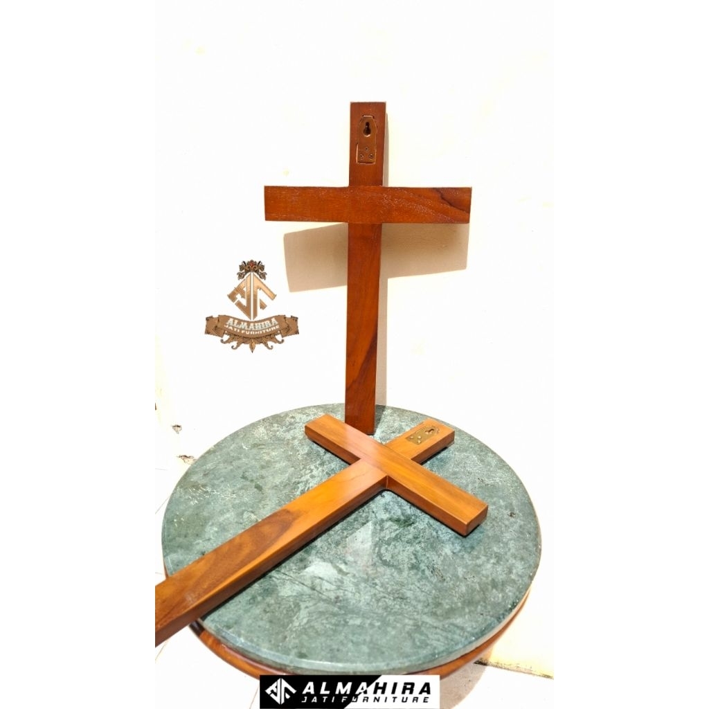 Salib kayu jati || salib dinding kayu jati