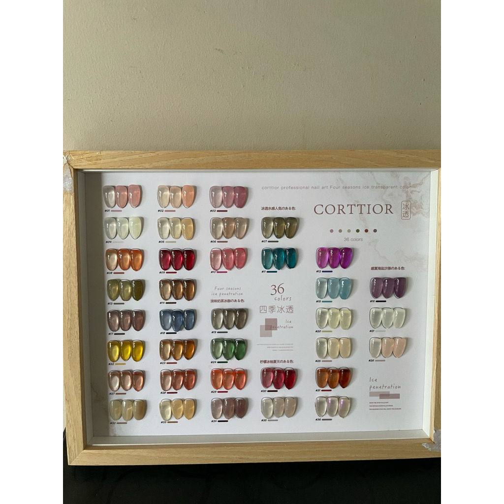 kutek gel nail art gel corttior set isi 36 warna jelly (prelove)