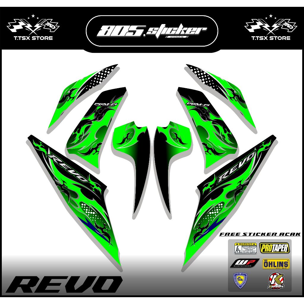 STRIPING STIKER REVO ABSOLUTE/STIKER VARIASI REVO ABS/STRIPING MOTOR REVO ABS KEREN
