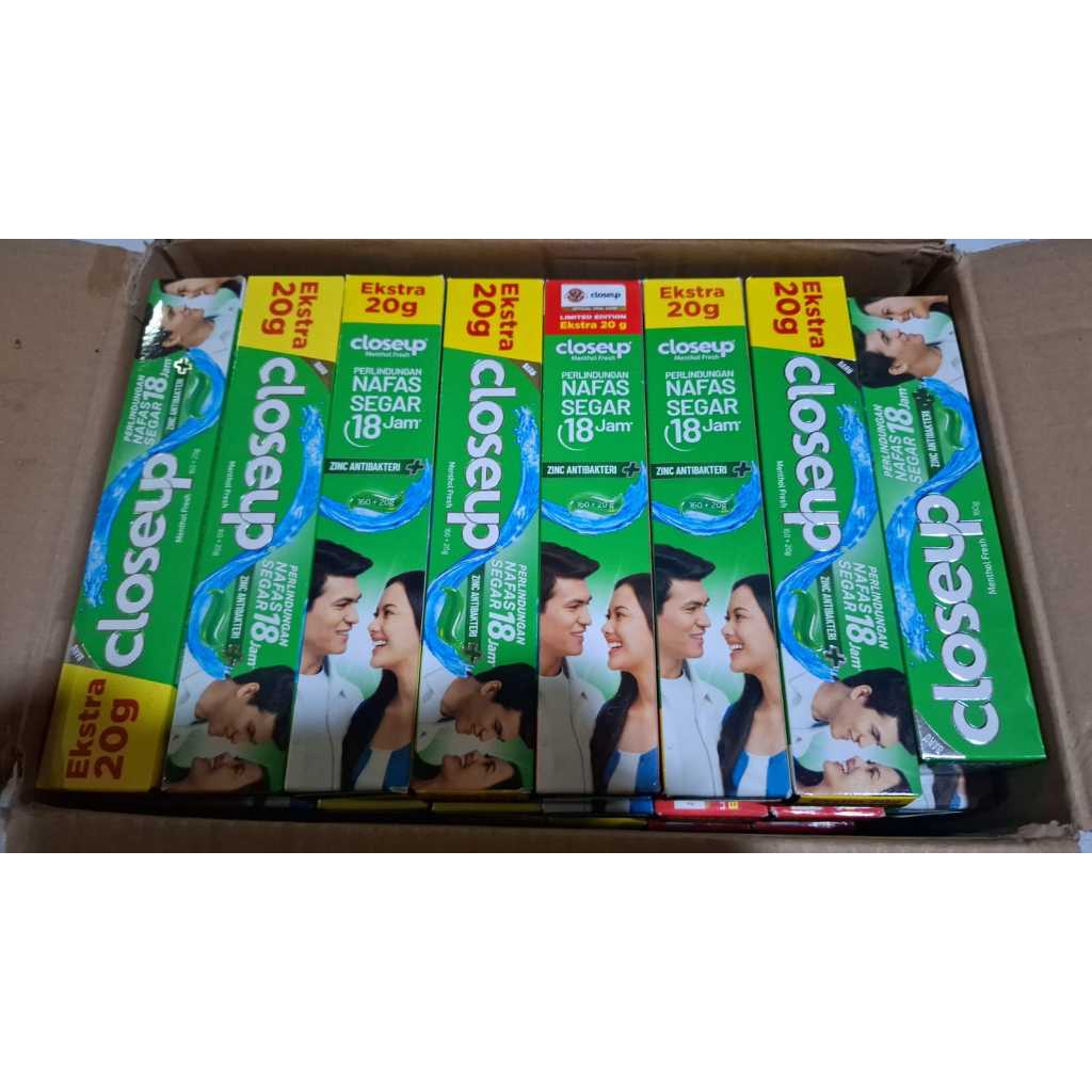 pasta gigi closeup limited adition Ekstra 20 gr 160+20 gr160g + 20g exp juli 2028
